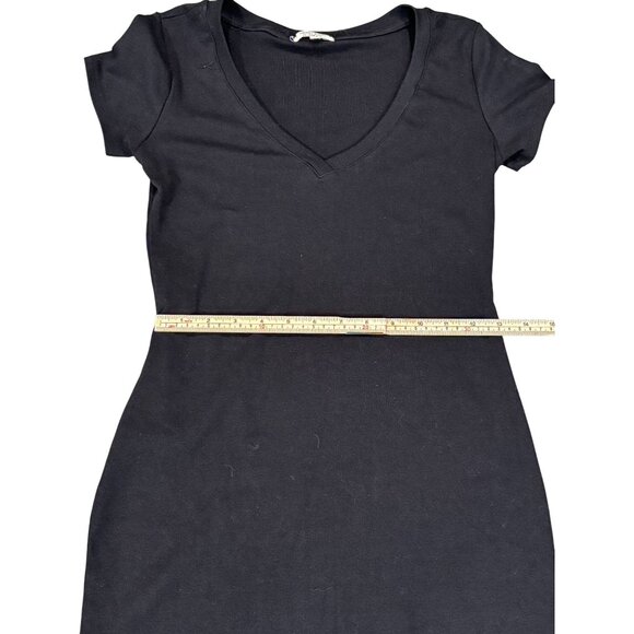 Black Short Sleeve V-Neck Bodycon Dress By Heart & Hips Size M - Picture 10 of 11